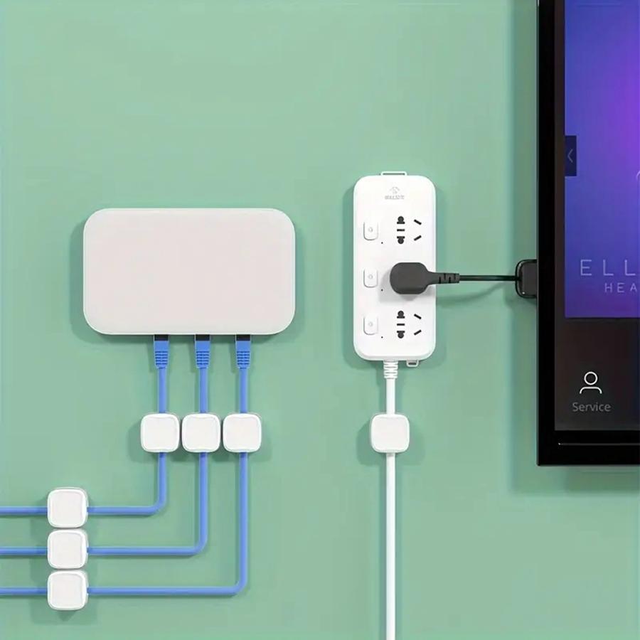 Magnetic Cable Clip, 3 Counts Cable Smooth Adjustable Cord Holder, Under Desk Cable Management Wire Keeper, Cable Organizer Holder