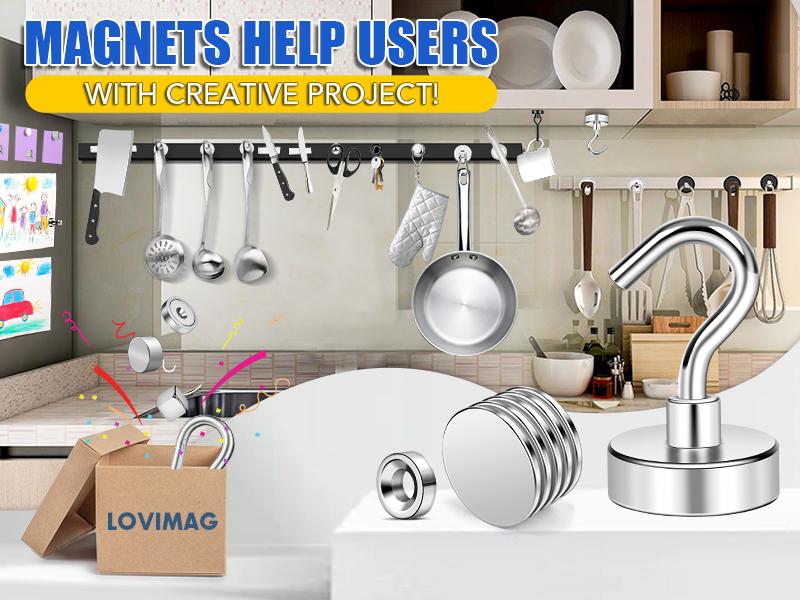 Magnetic Hooks12 Pack 30lbs+ Magnet Hook 2026 Cruise Cabin Ship Essentials Heavy Duty Strong Magnets Refrigerator Fridge Hanging for Classroom Beach Vacation Kitchen Grills (Black)