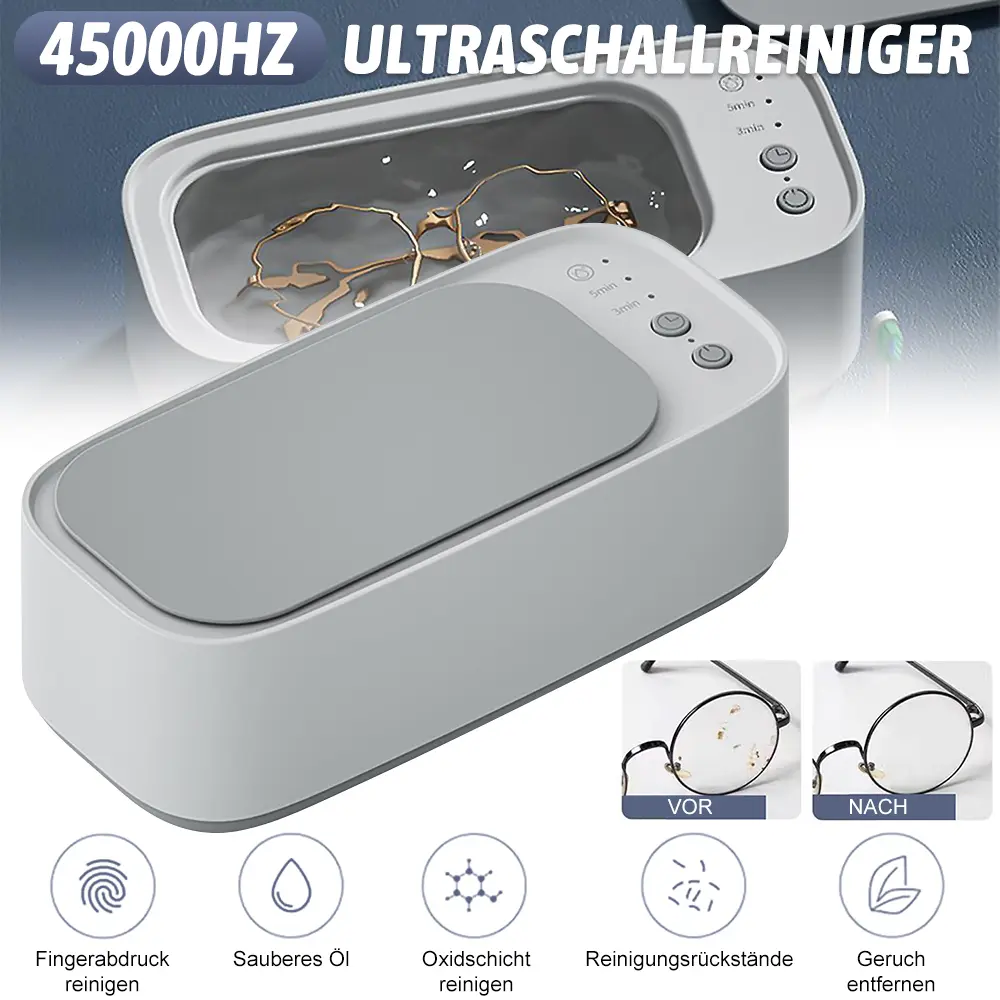 Ultrasonic Multi-Use Cleaning Machine - Automatic Dirt Clean Bath Tank, Ultrasonic Cleaning Equipment for Jewelry, Glasses, Watches