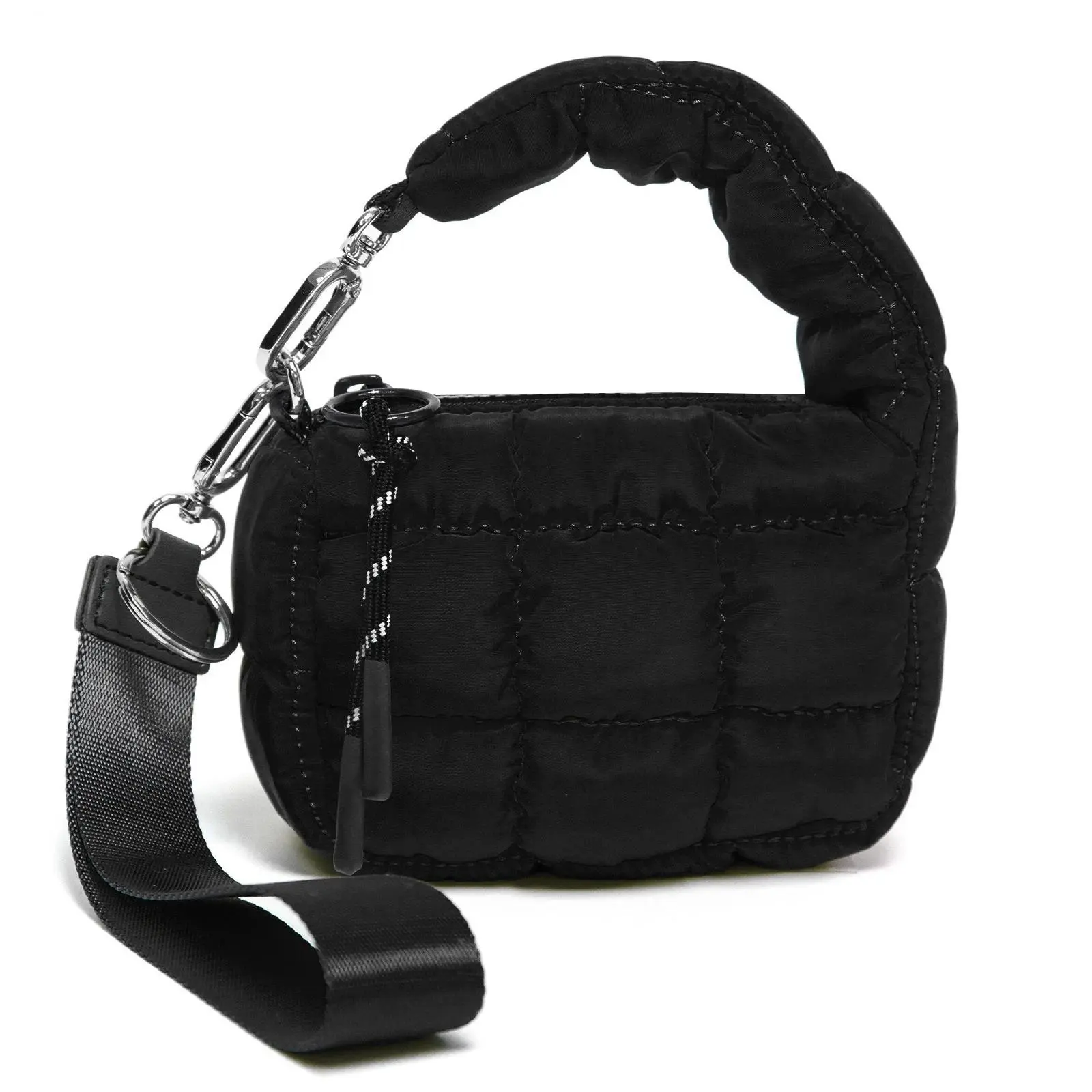 Mini Quilted Bag Puffer Wristlet Clutch Purse Nylon Padded Women's Handbags Evening Bag Charm Lipstick bag