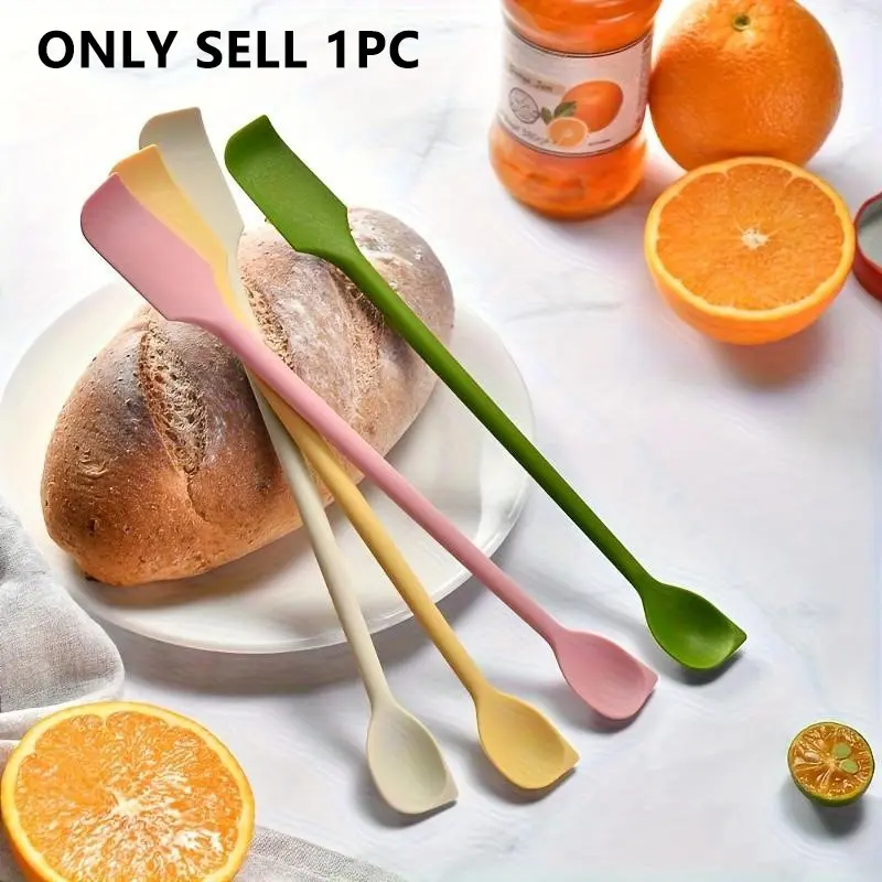 Double-Headed Jam Spatula, Silicone Spatula, Double-Headed Spatula, Jam Spoon, Mixing Spoon, Butter Knife, Kitchen Utensils, Suitable for Spreading Jam, Honey, Butter, Cheese, And Afternoon Tea, Best Choice For Picnics And Camping