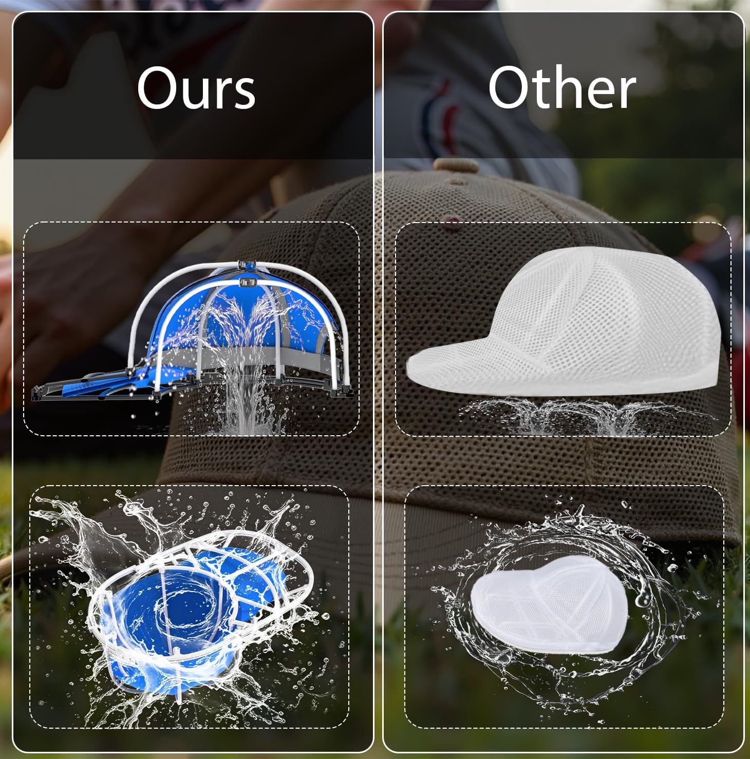 Mother's Day Gifts Hat Washer Cage for Washing Machine - Baseball Cap Cleaner Rack-White 1 Pack