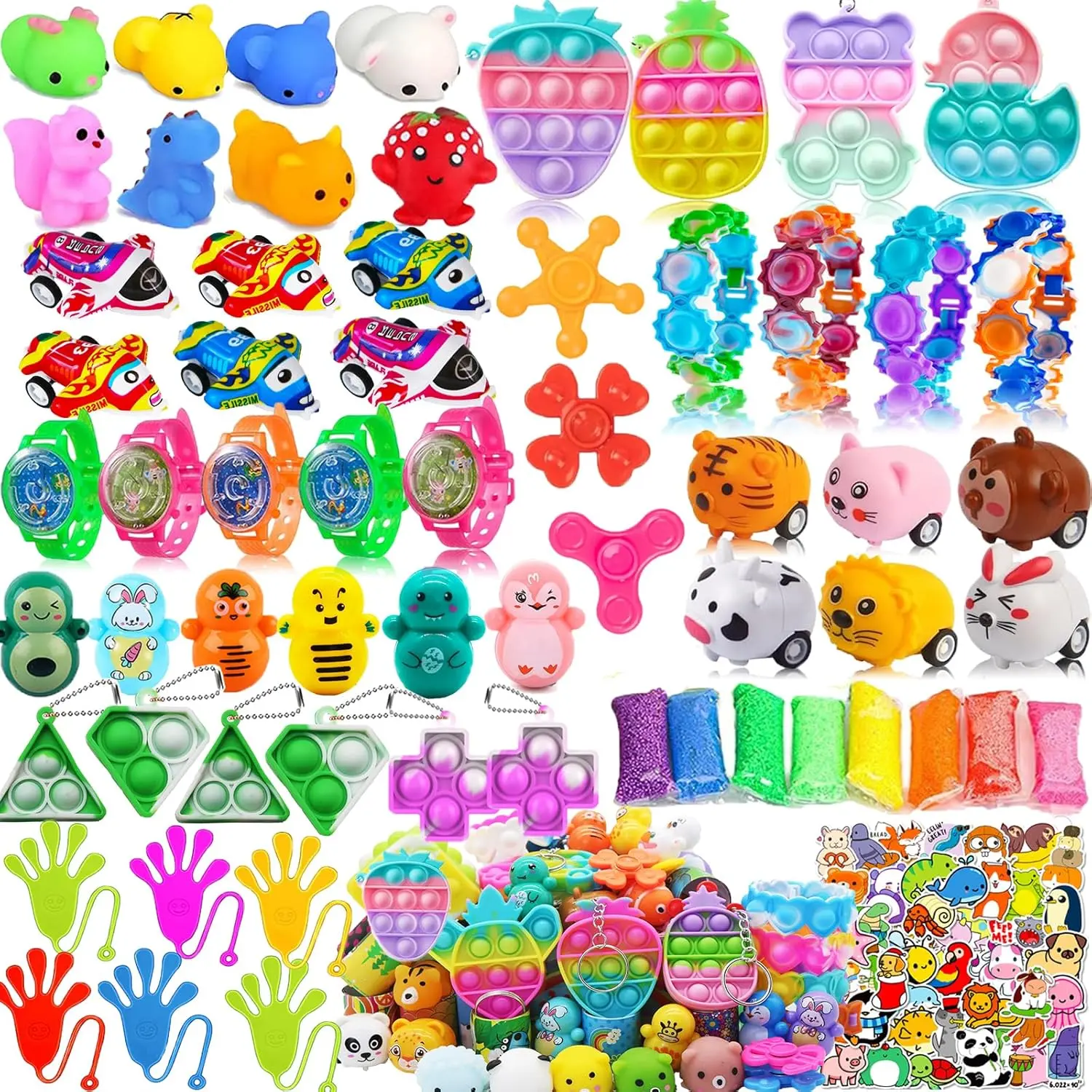 128 Pcs Fidget Party Favors for Kids, Easter Egg Fillers, Pinata Stuffers, Treasure Box Toys, Classroom Prizes, Goodie Bag Stuffers for Boys Girlsfidget toys