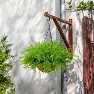 1-2 sets of outdoor artificial hanging fern plant baskets - artificial hanging fern plant set. Artificial Boston fern plant cluster, suitable for front porches, terraces and indoor decorations as UV-resistant outdoor hanging plants.