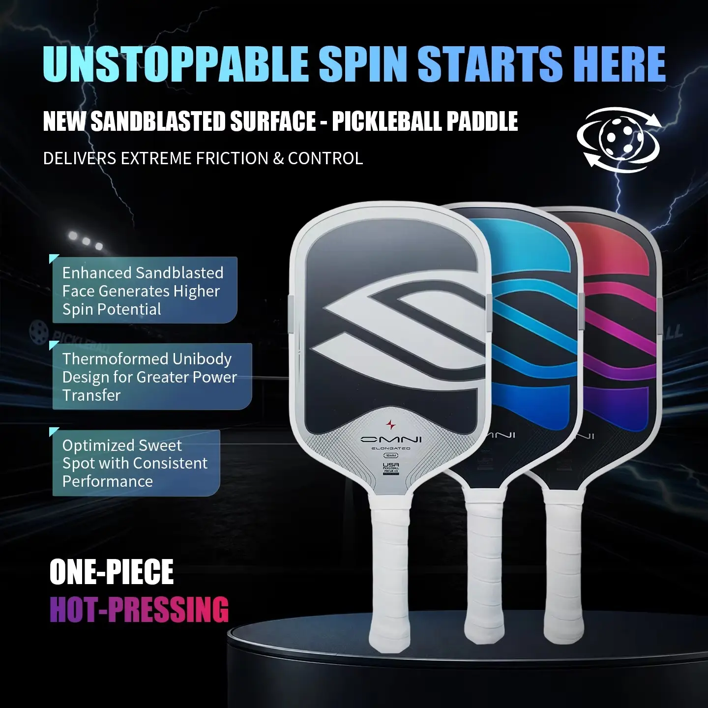 Limited Edition Boomstik Carbon Fiber T700 Paddle, Epp Foam Core, High Elasticity, Good Control, Durable, 16mm Thick, Competitive Player Choice