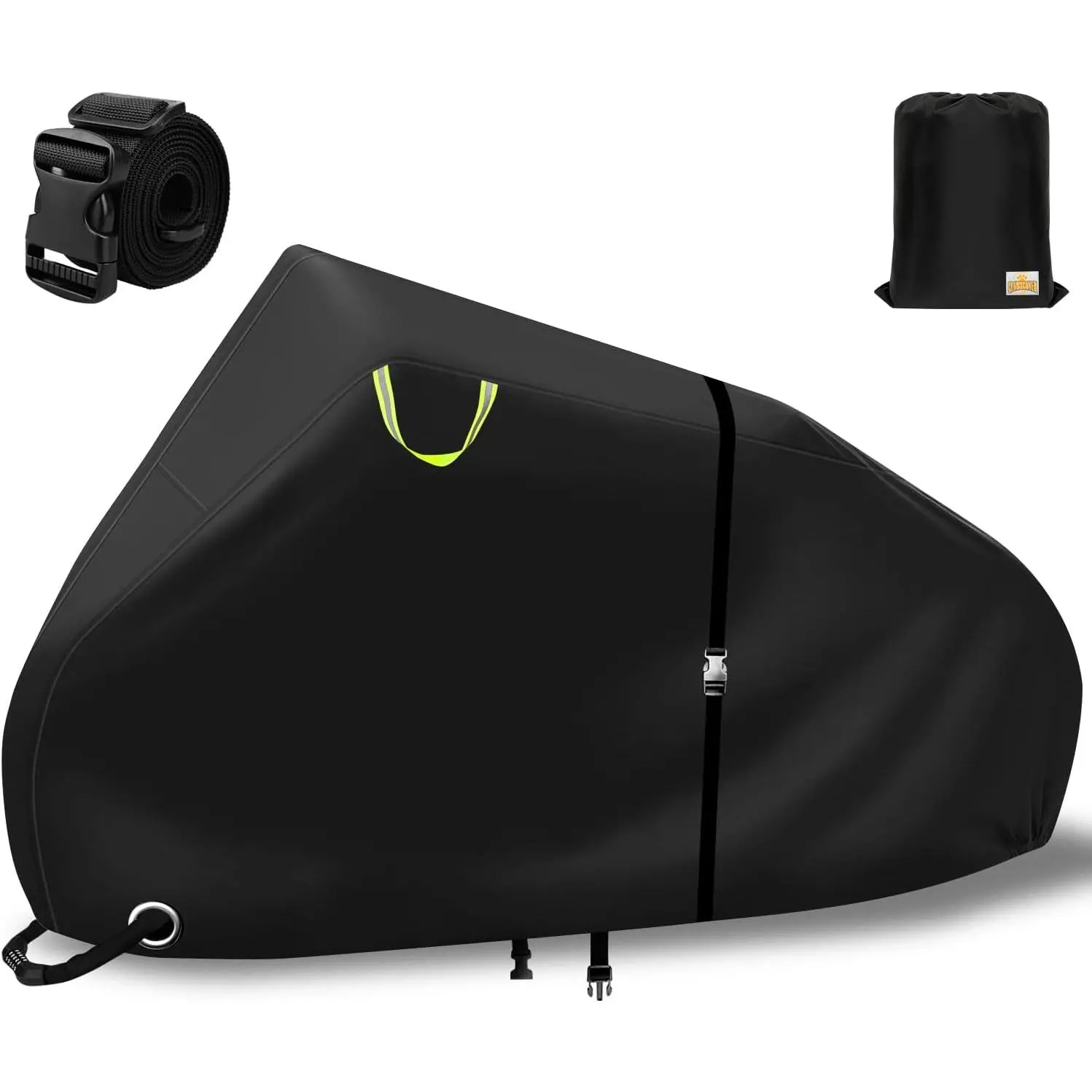 Covers for 2 Bikes,600D Oxford Cloth, Anti-UV Windproof |  Storage Outdoor Covers,Weatherproof Electric ebike Cover,2x Buckles Straps,Storage Bag,Lock Hole,82''x36"x43.3"