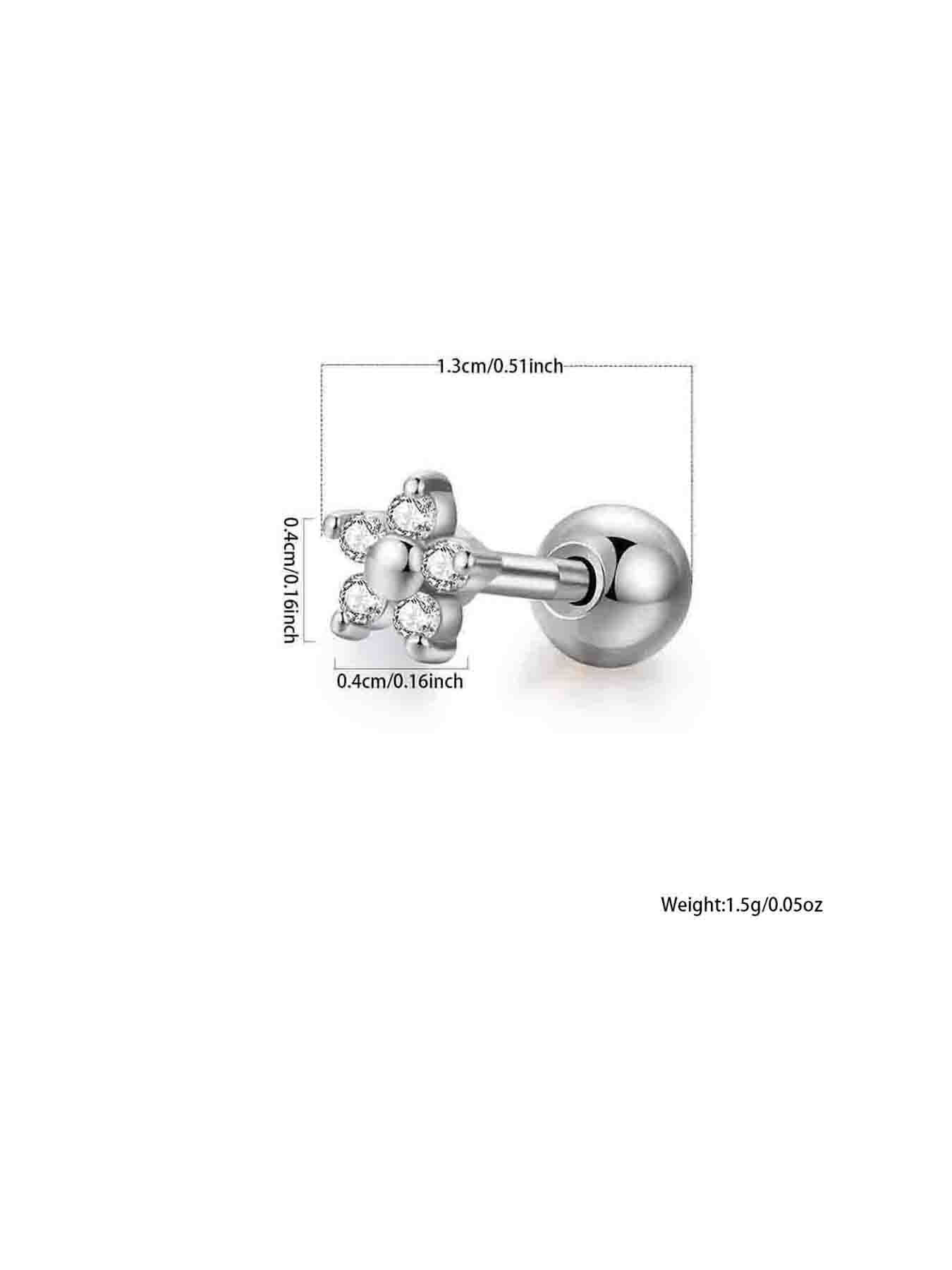 Women's Elegant Rhinestone Decor Star & Moon Design Stud Earrings, 10pcs/set Trendy Exquisite Stud Earrings, Chic Gorgeous Jewelry