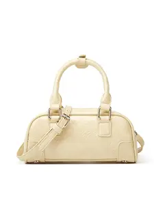 New pleated mini Boston handbag, comes with an adjustable long shoulder strap, dual-use for hand-carrying or crossbody, compact and exquisite, perfect for daily
