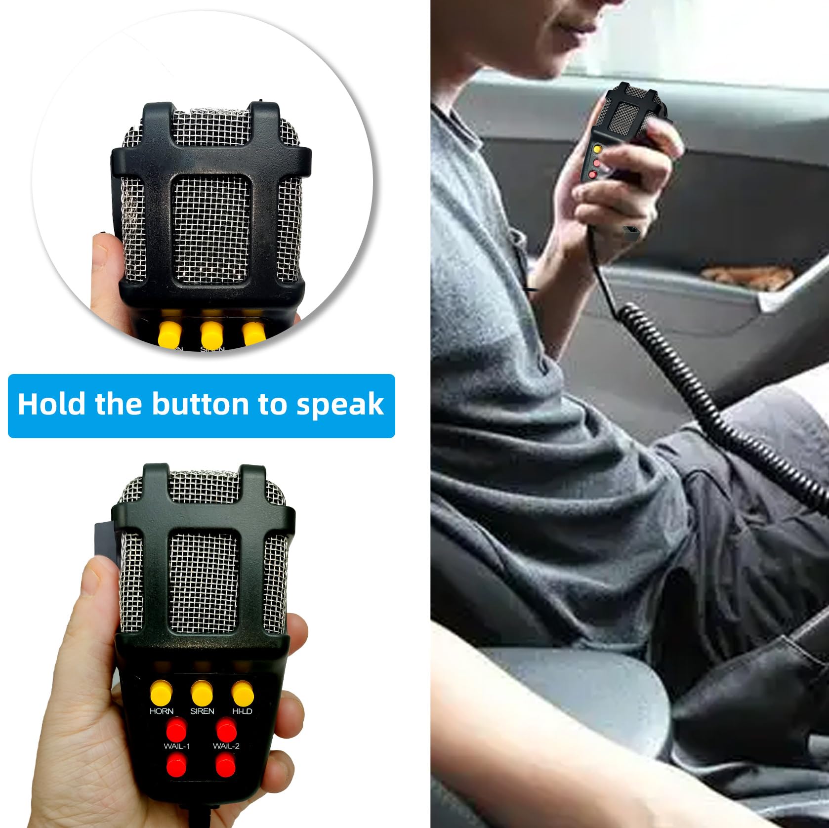 7-tone car horn microphone PA speaker amplifier 12V 20W 115dB