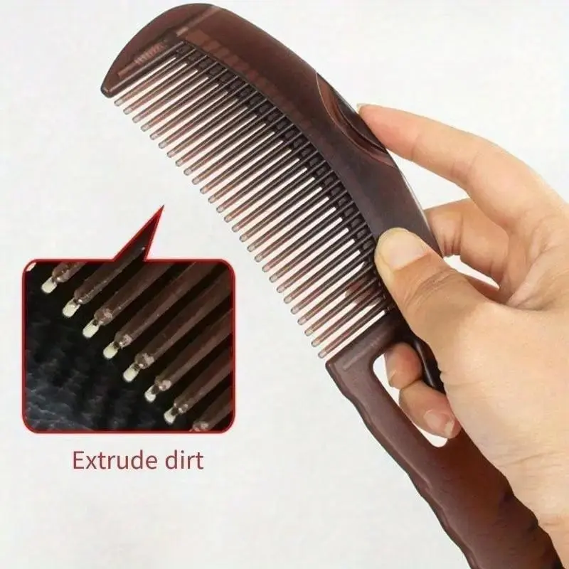 Dark Energy Anti-Dandruff Scalp Comb, Hair Detangling Comb, Abs Fine-Tooth Oil-Removing Anti-Static Brush, Hair Care Gift for Daily Use