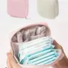 Sanitary Napkin Storage Bag, Portable Storage Bag, Nylon Storage Bags, Pouch, Large Capacity, Simple Style, Used To Store Sanitary Napkins, Panty Liners And Tampons, Striped Travel Storage, Stripe Series Makeup Bag, Travel Essentials
