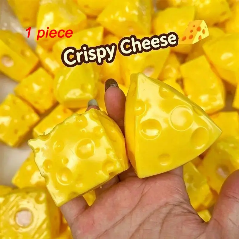 Mini Cheese Cube Stress Ball Squishy Fidget Toys Building Block Filling No Rebound Squeeze Toys Sensory Stress Relief Fidget Toy for Adult Anxiety Relief Toys Soft Fidgets Squishies
