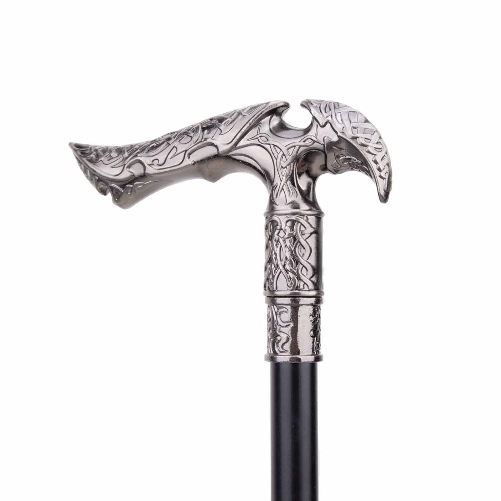 36.61 Inch Reaper Sickle Fashion Stick | Cospaly Retro Party Fashion Cane Cross, Alloy Material, Silvery Grey for Role Playing and Party, For Cosplay & Party