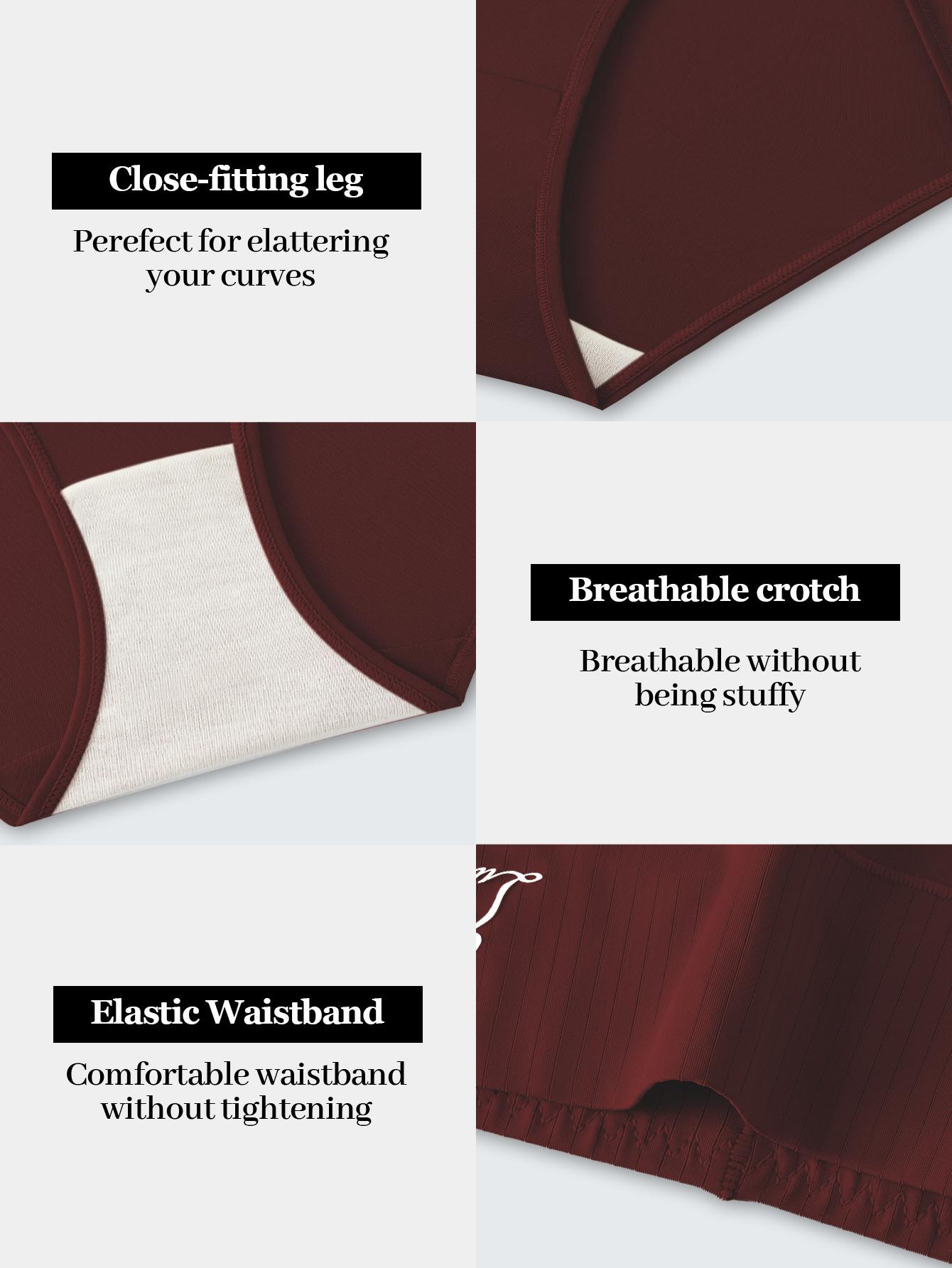 QUASTI 5/10 Pack Breathable & Comfortable Women's Underwear, Must-Have for Daily Use, Minimalist Design, S-XXL