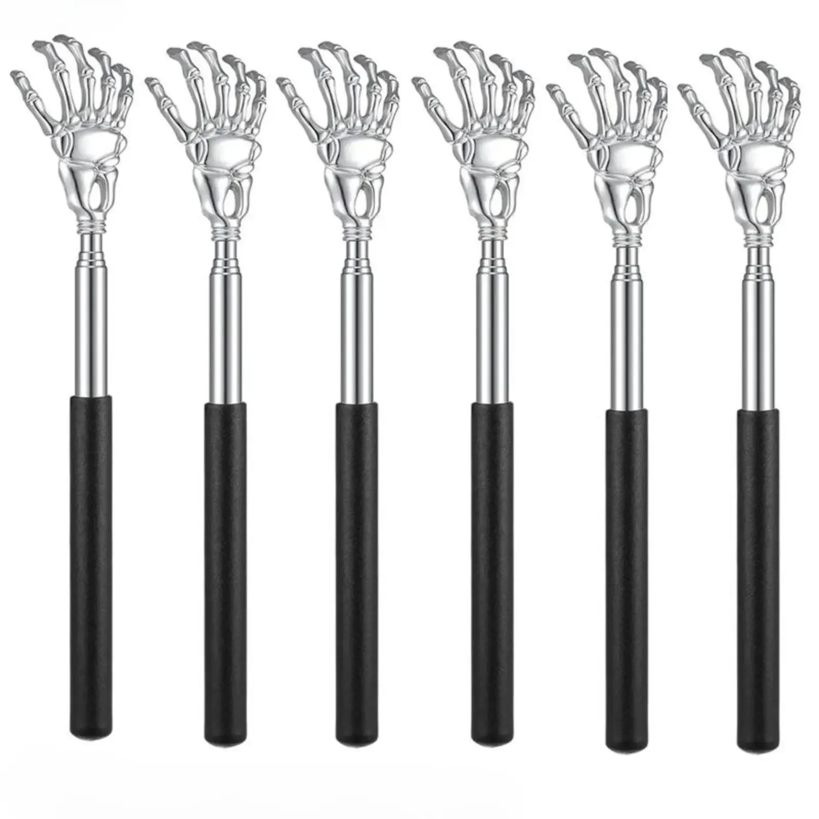 4Pcs/1Pcs Extendable Stainless Steel Back Scratcher, easily reaches tough spots. Lightweight, sturdy and portable, practical scratching tool for home, office, travel and daily use.