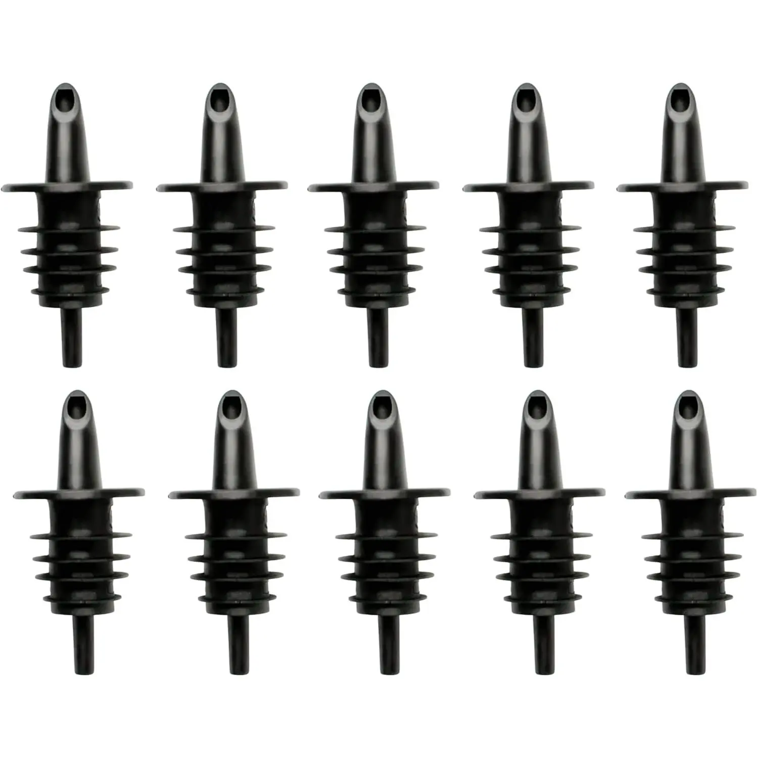 Hawaiian Shaved Ice Syrup Precise Control Bottle Pourers, Professional Pour Spouts for Snow Cone & Drink Flavors (10-Pack)