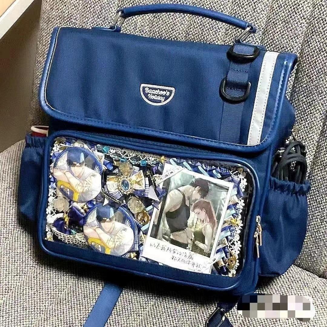 Women's Fashion Ita Backpacks Cute Girl Transparent Large Capacity Crossbody Bag Kawaii Students Individuality DIY Shoulder Bags