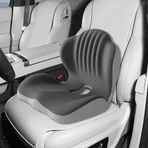 Ergonomic Memory Foam Seat Cushion with Lumbar & Back Support, Relieves Back Pain, Reduces Pressure, Ideal for Office Chairs, Stools, and Car Seats