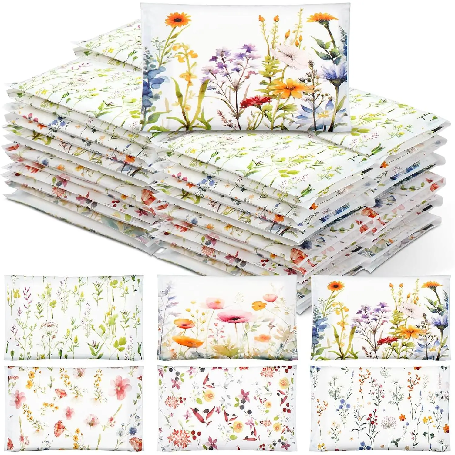 12 Packs Wildflower Pocket Tissues Bulk Slim Pack Facial Tissues