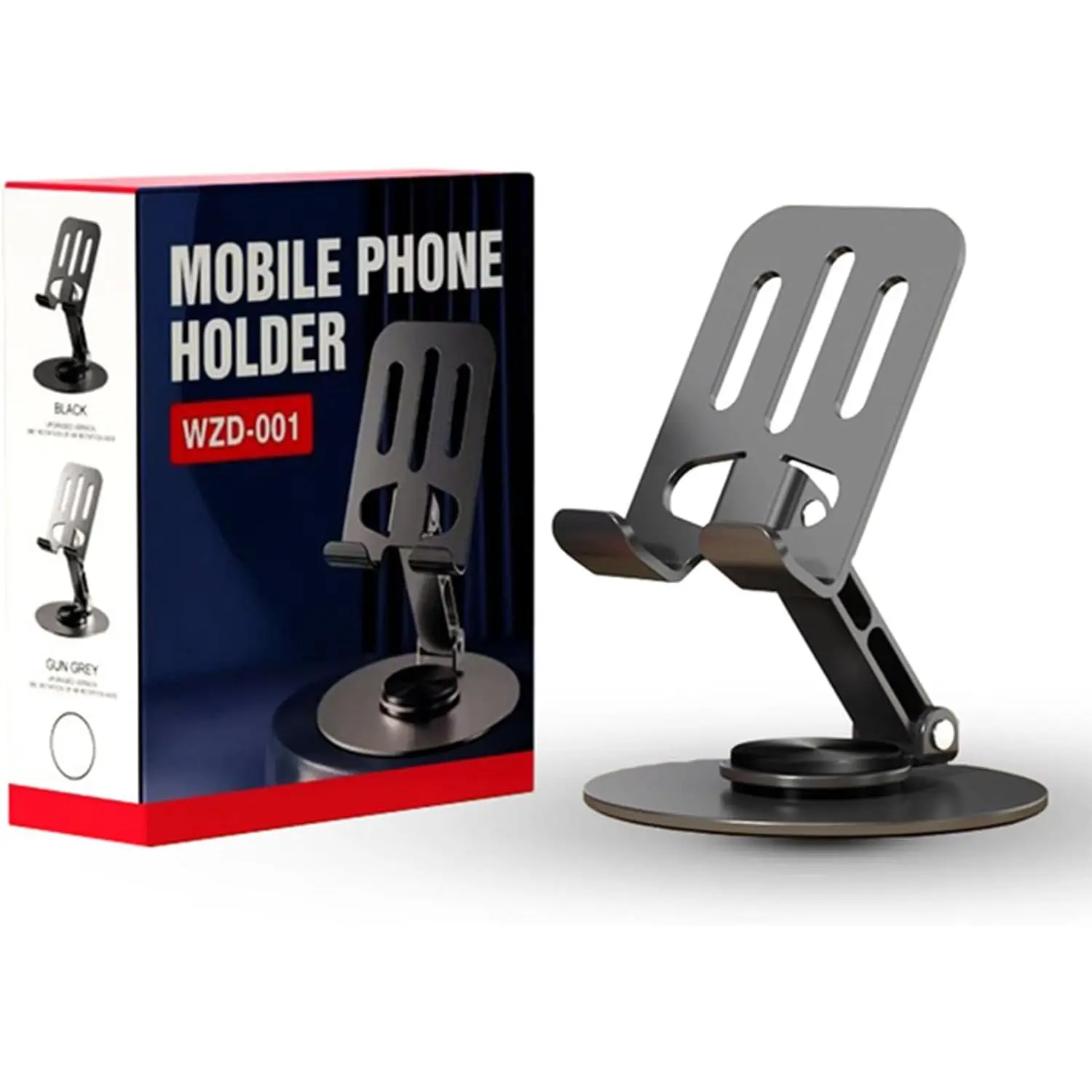 Cell Phone Stand for Desk - [360° Rotation] Sturdy Adjustable Desktop Phone Holder, Foldable Mobile Stand, Office Desk Accessories Gifts for  Phone Stands