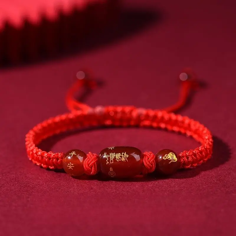 Chinese Zodiac Bracelet - 2026 Year of the Horse Braided Red Rope Jewelry, Unisex Protection Charm with Beads for a Lucky New Year Gift, Bracelets Jewelry, Knotted Bracelet