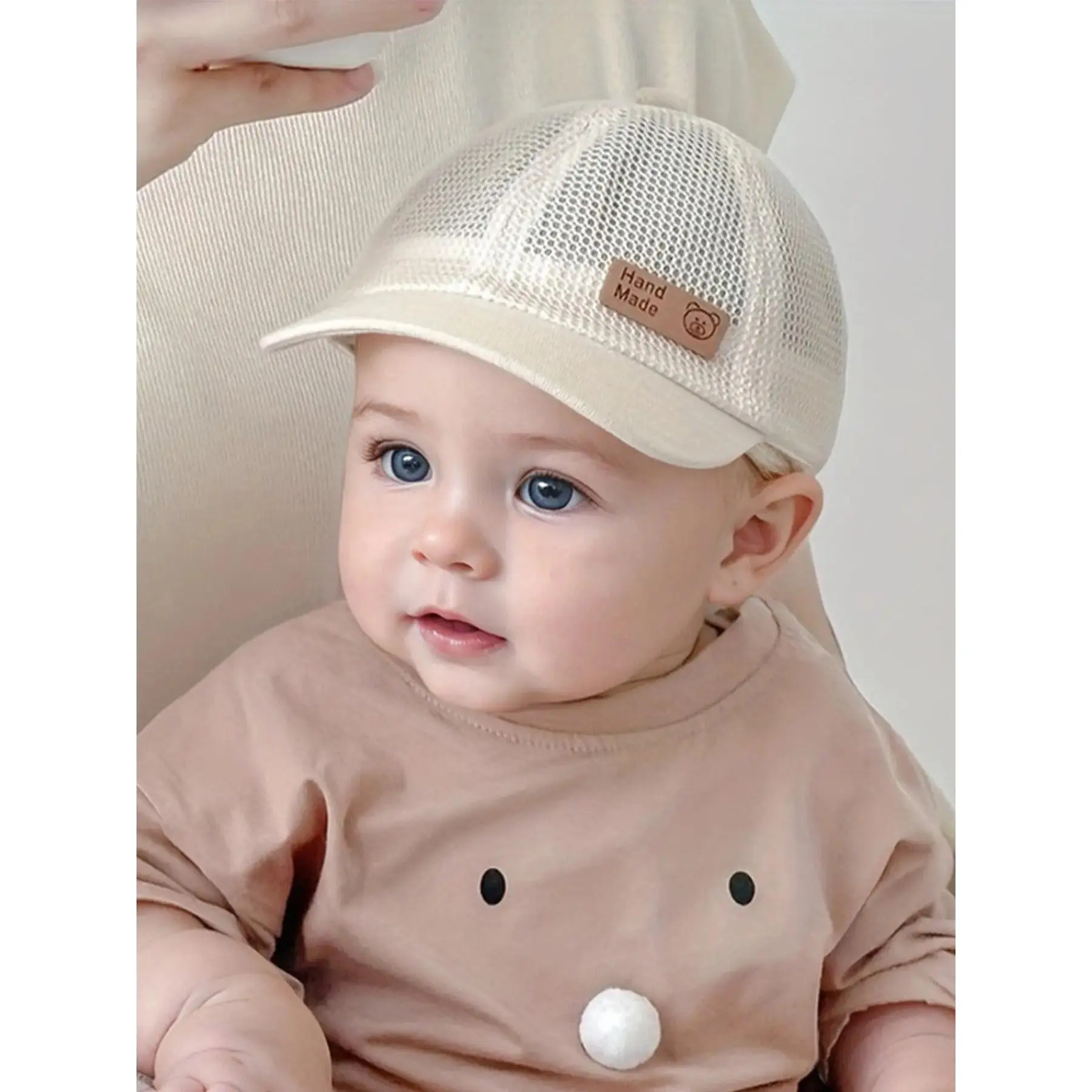 Summer Mesh Baby Baseball Cap, Cute Sun Protection Hat for 6-24 Months Toddlers, Breathable Outdoor Travel Infant Sun Hat