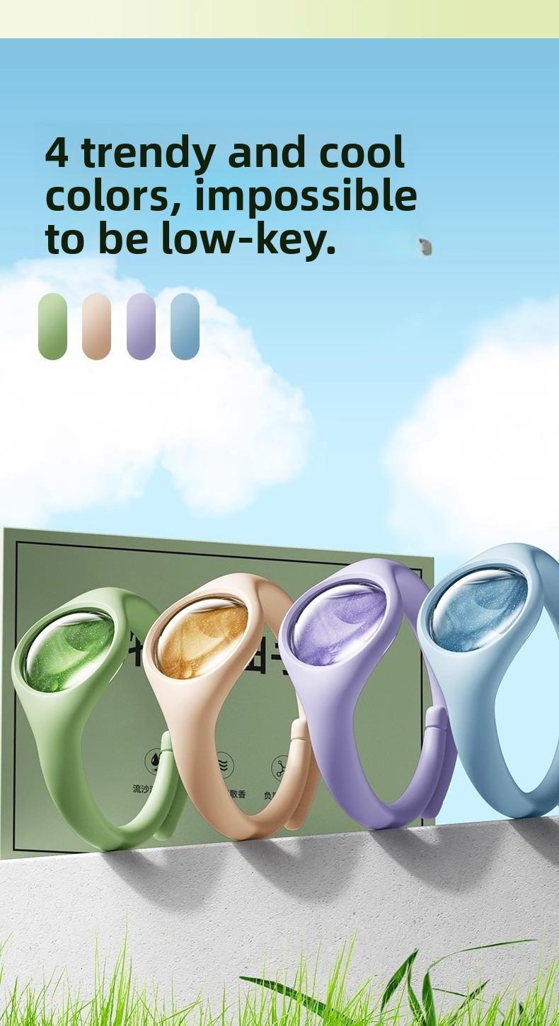 Refreshing Mosquito Repellent Wristband, Powerful Anti-Mosquito Bracelet for Adults & Kids, Waterproof Portable Design for Outdoor Camping Hiking Travel, Long-Lasting Insect Protection, Skin-Friendly Deet-Free Essential Oil Bracelet