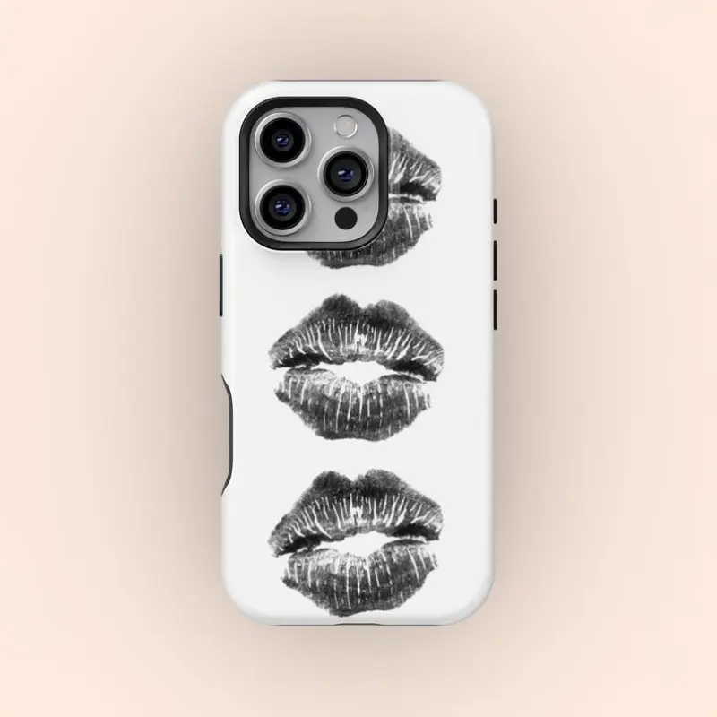 Trendy Y2K Kiss Tough Phone Case, Aesthetic Cool Graphic Cover for iPhone 17 16 15 14 13 12 11 Pro Max, Stylish Protective Accessory Trendy Y2K Kiss Tough Phone Case, Aesthetic Cool Graphic Cover for iPhone 17 16 15 14 13 12 11 Pro Max, Stylish Protective Accessory