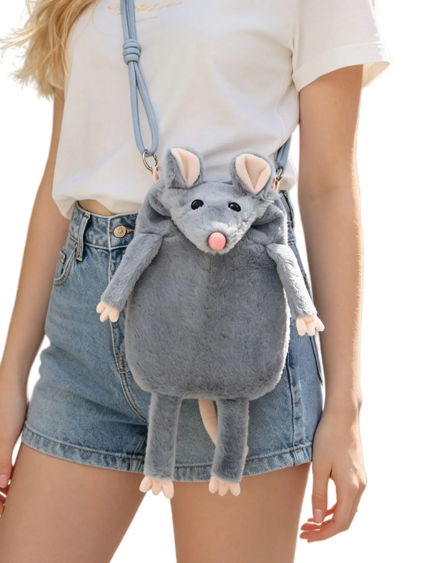 Creative Plush Mouse Crossbody Fashion Bag, Women's Small Storage Pouch, Phone Case, Personalized Coin Purse, Fun Shoulder Bag, Fashionable Bags, Perfect for Travel, Gifts