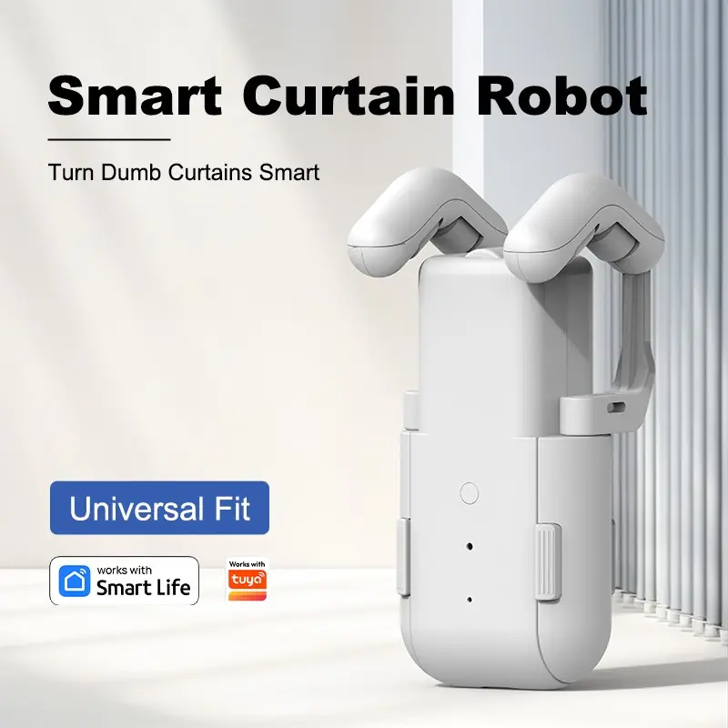 WiFi Smart Curtain Machine, 3-In-1 Track System, Modern Home Automation Solution, Easy Installation & Control Via APP, For Bedroom