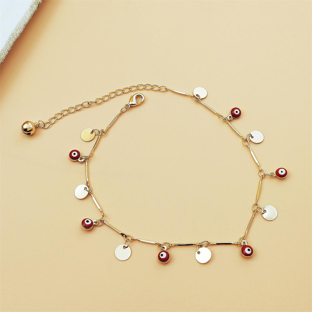 Colorful Evil Eye Bracelet for Women Crystal Paved Hollow Circle Moon Star Charm Bracelet Boho Trendy Stackable Jewelry Dainty Aesthetic Accessory for Daily Beach Party Vacation & Gifts