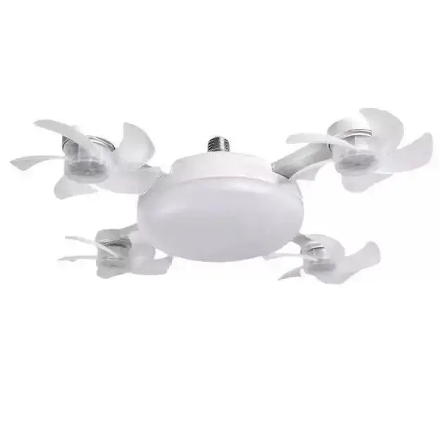 2026 New E27 Socket Ceiling Fan Light - 2-in-1 Silent LED Fan with Remote Control, Energy-Saving Cooling & Lighting Combo for Home Bedroom, Led Lights, Socket Fan Light