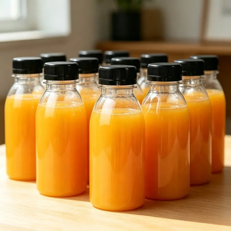 12-Pack 250ML Glass Water Bottles, Ideal for Fresh Juices, Smoothies, Iced Tea, Perfect for Home, Cafes, Juice Bars