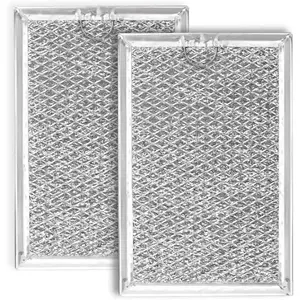 [2 Pack] Microwave Filter Replacement 7.64" x 5.12" Fit for WB06X10309 WB06X10359, Microwave Vent Filter, Microwave Grease Filter, Filters Kitchen Oven Air Over the Range Vent Fan