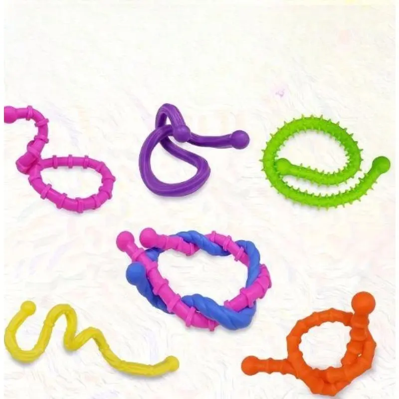 Sensory Stress Relief Plastic Twisting Stick - Soft Texture, Silent Twisting, Durable, Flexible, Lightweight, Portable, Neurodivergent Kids Toy for Restaurants, Thoughtful Gifts for Christmas Stockings & Birthday Gift Bags