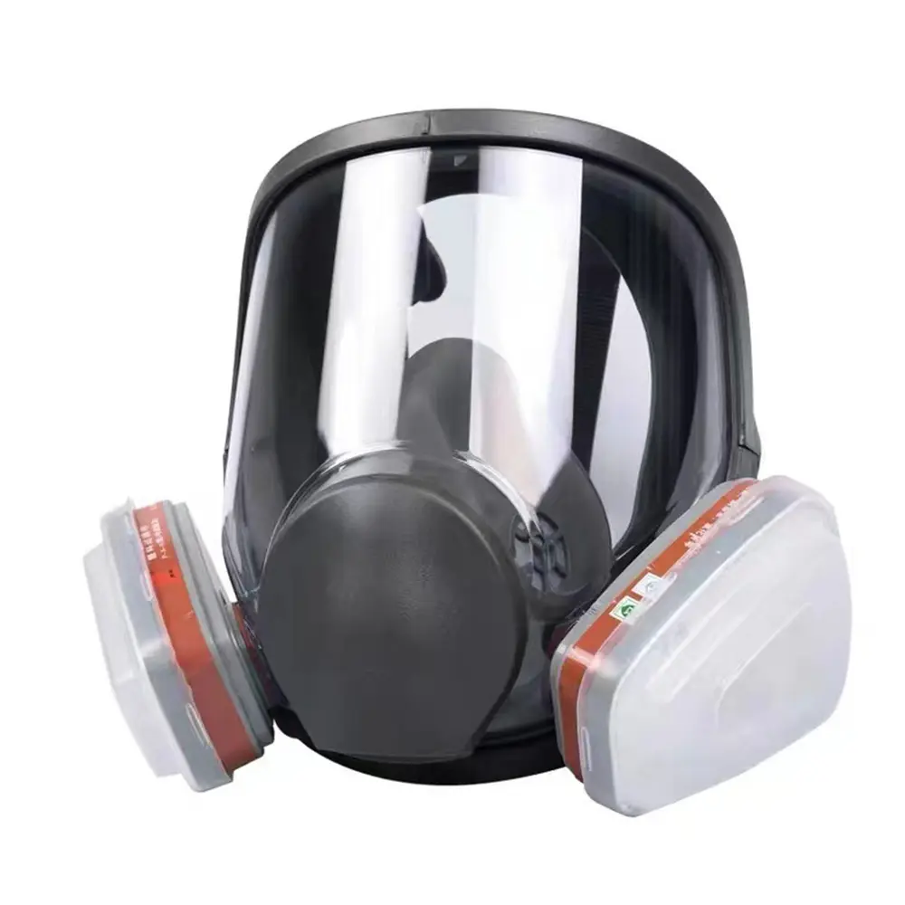 7-In-1 Chemical Spray Paint Respirator Mask, Large View Protective Face Mask for Painting, Dust, Fog, Grinding, Full-Face Protection, Grinding Safety Mask