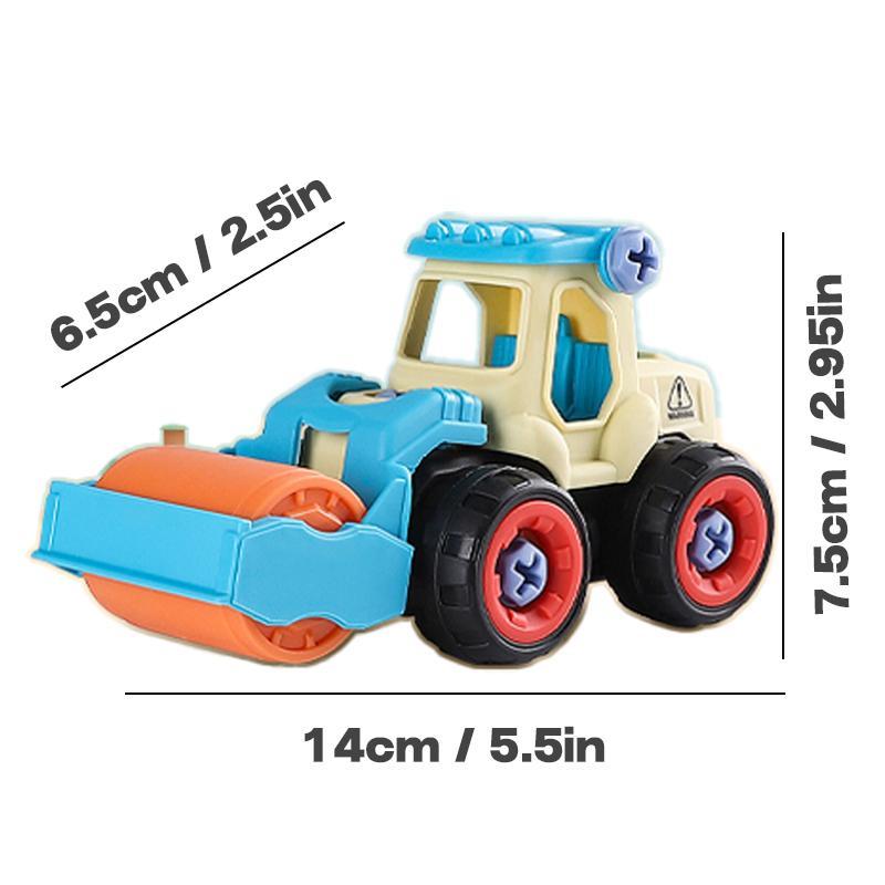 Engineering Vehicle Building Blocks Toy with Screwdriver, Detachable Parts Excavator Building Blocks, Educational Assembly Toy for Kids