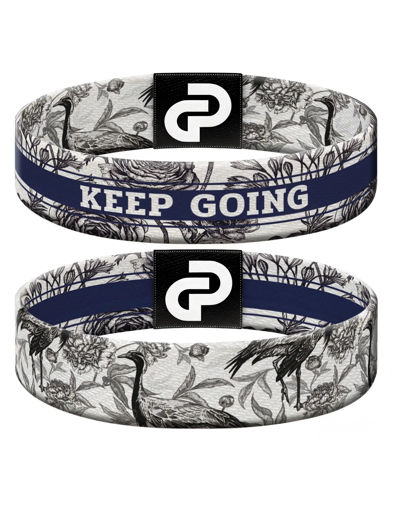 PulseGo 1pc Hand-Drawn Stretchy Wristband, Inspirational Bracelet, "KEEP GOING" Motivational Elastic Bracelet, Soft Woven Material, for Men and Women, Perfect for Daily Wear Travel Sports Fitness Concerts, Stylish & Practical Gift
