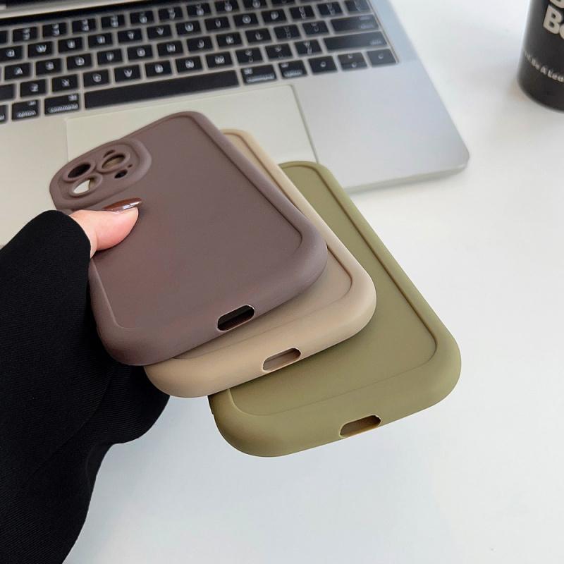 Solid Color Phone Case, Full Body Shockproof Phone Protective Cover, Phone Accessories Compatible with iPhone 11 12 13 14 15 Pro Max, Casing