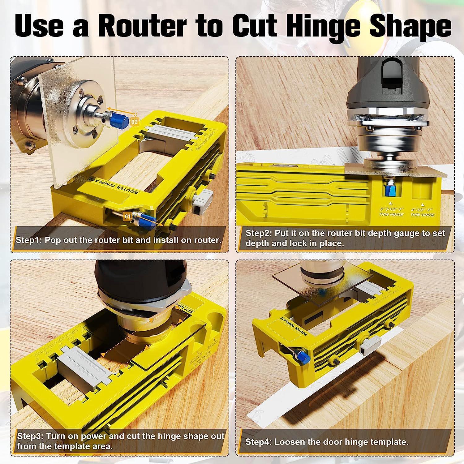 Door Hinge & Door Latch Installation Hardware Tool Kit, Hinge Mortise Template, Easy To Install & Use Chisel Sets, DIY Tools, Suitable for Woodworking Projects, Woodworking DIY