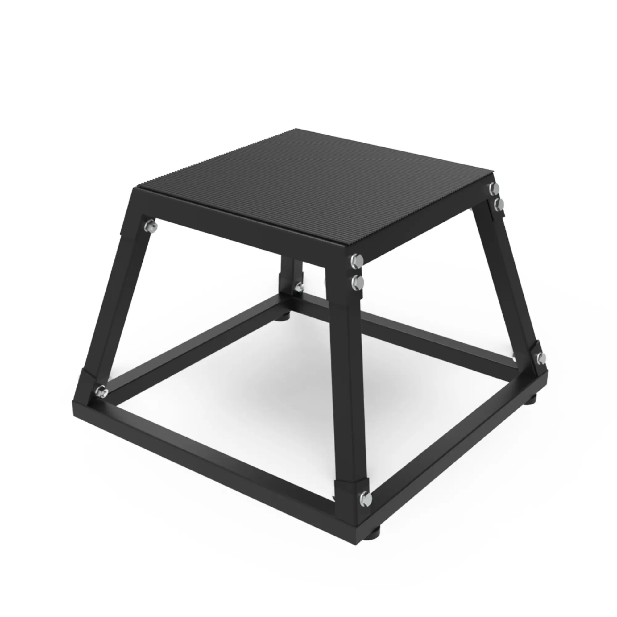Steel Plyo Box for Exercise, Plyometric Jumping Box Metal Exercise Step Up Box with Anti-Slip Surface for Home Gym Training,Single and Set