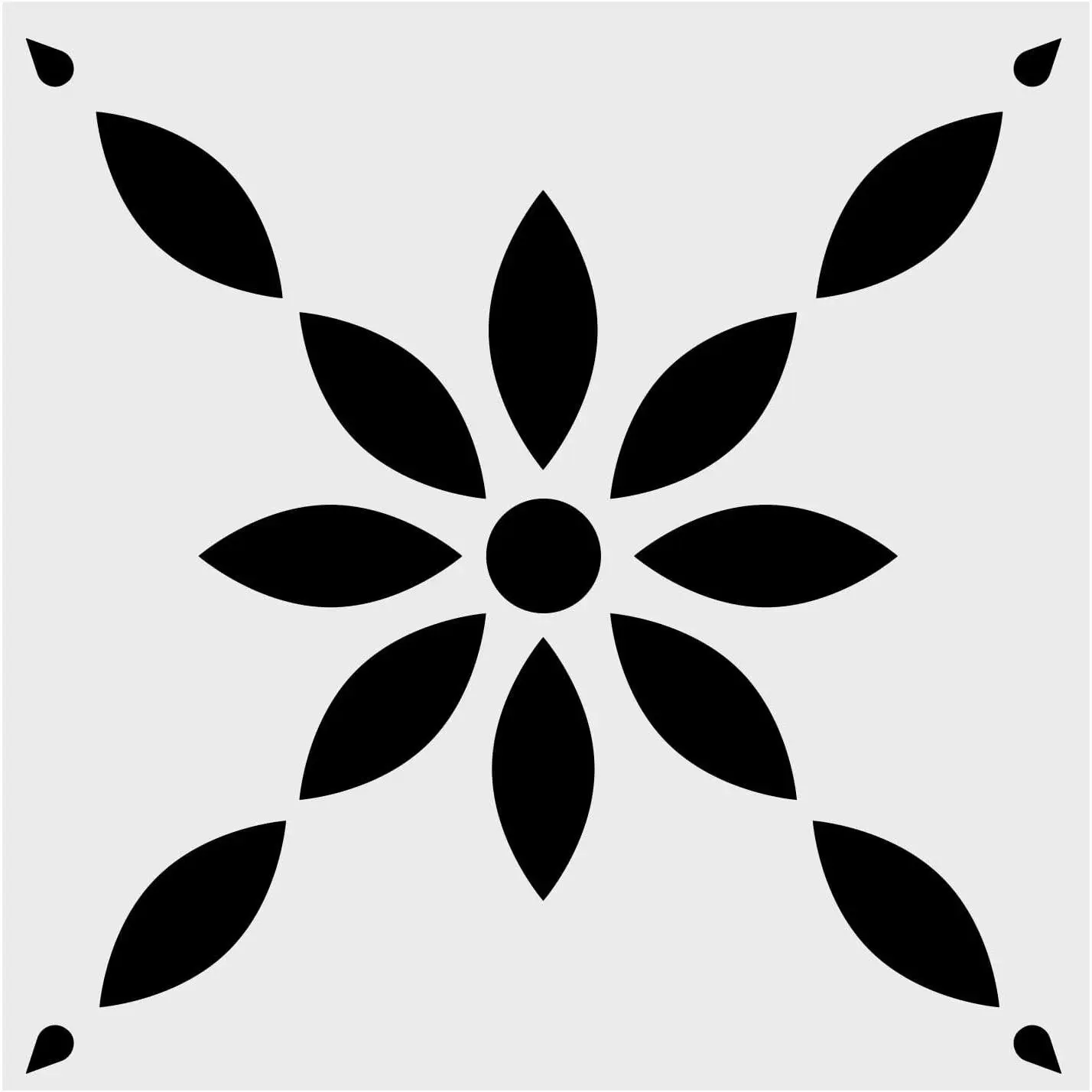 Wall Stencils for Painting Large Pattern 12" x 12", Reusable Large Floor Stencils, Simple Tile Stencils for Decor