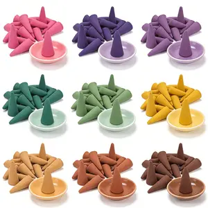 218pcs Mixed Incense Cones, Long-Lasting Fragrance for Home Office Yoga Meditation Relaxation, Traditional Craftsmanship