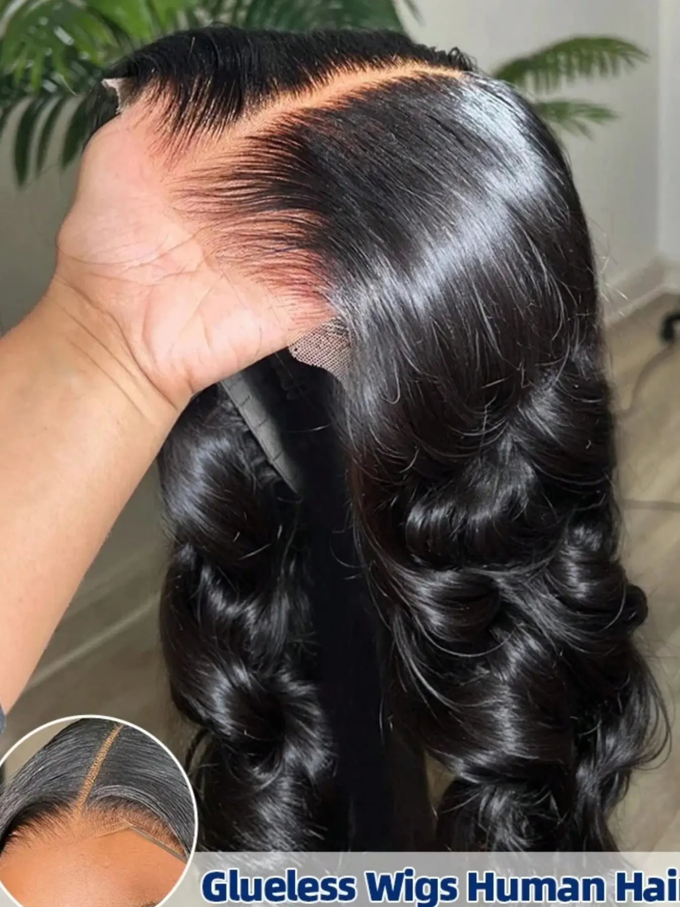 HD Transparent Lace Frontal Wigs Wear And Go Body Wave Human Hair Lace Front Wig Brazilian Pre Cut 5x5 Glueless Closure Wigs For Women No Glue Wig