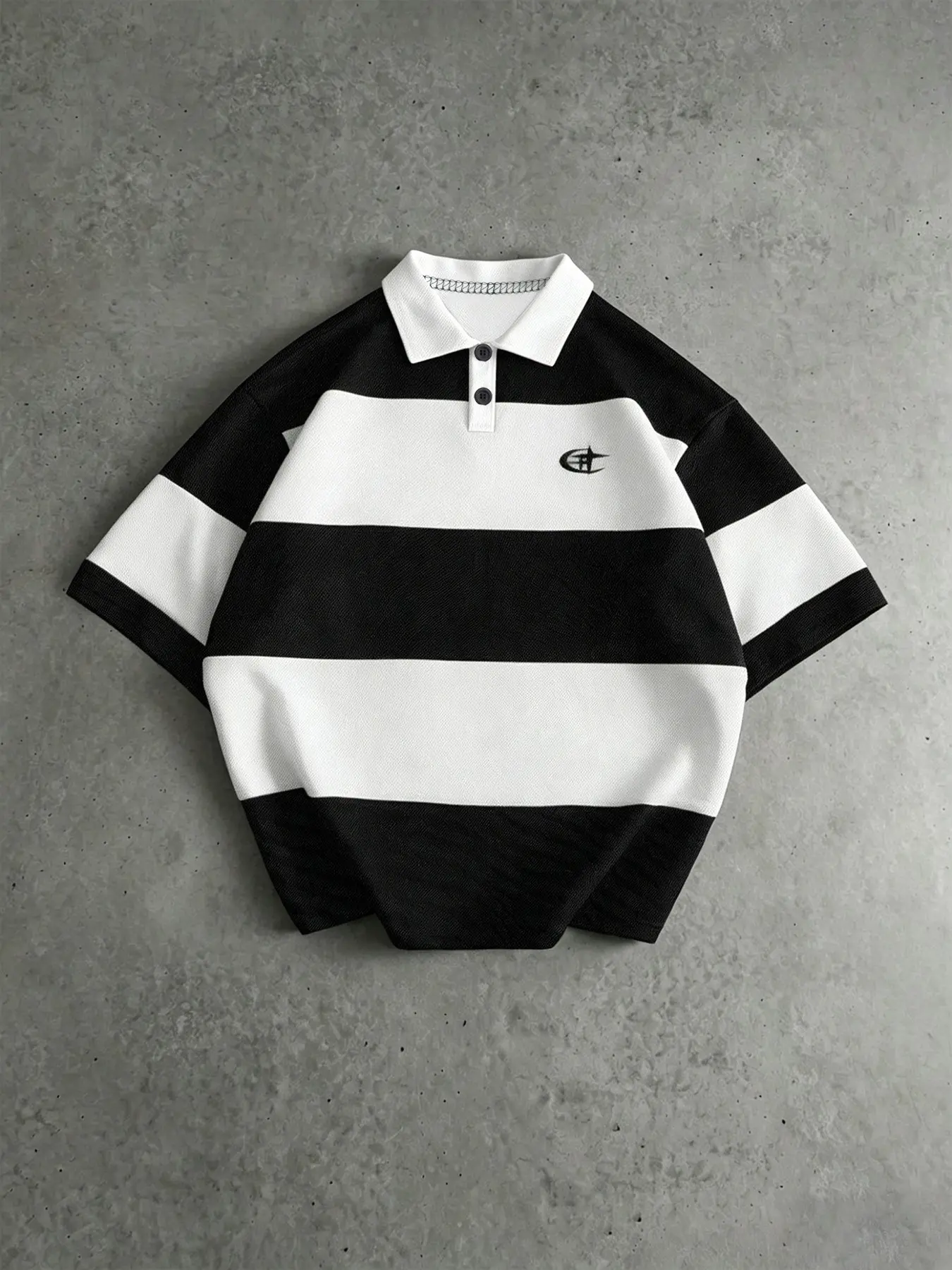 Women's Striped Loose Fit Preppy Polo Shirt | Comfortable Casual Collared Top | Spring Fall School & Outdoor Streetwear Tee for Women