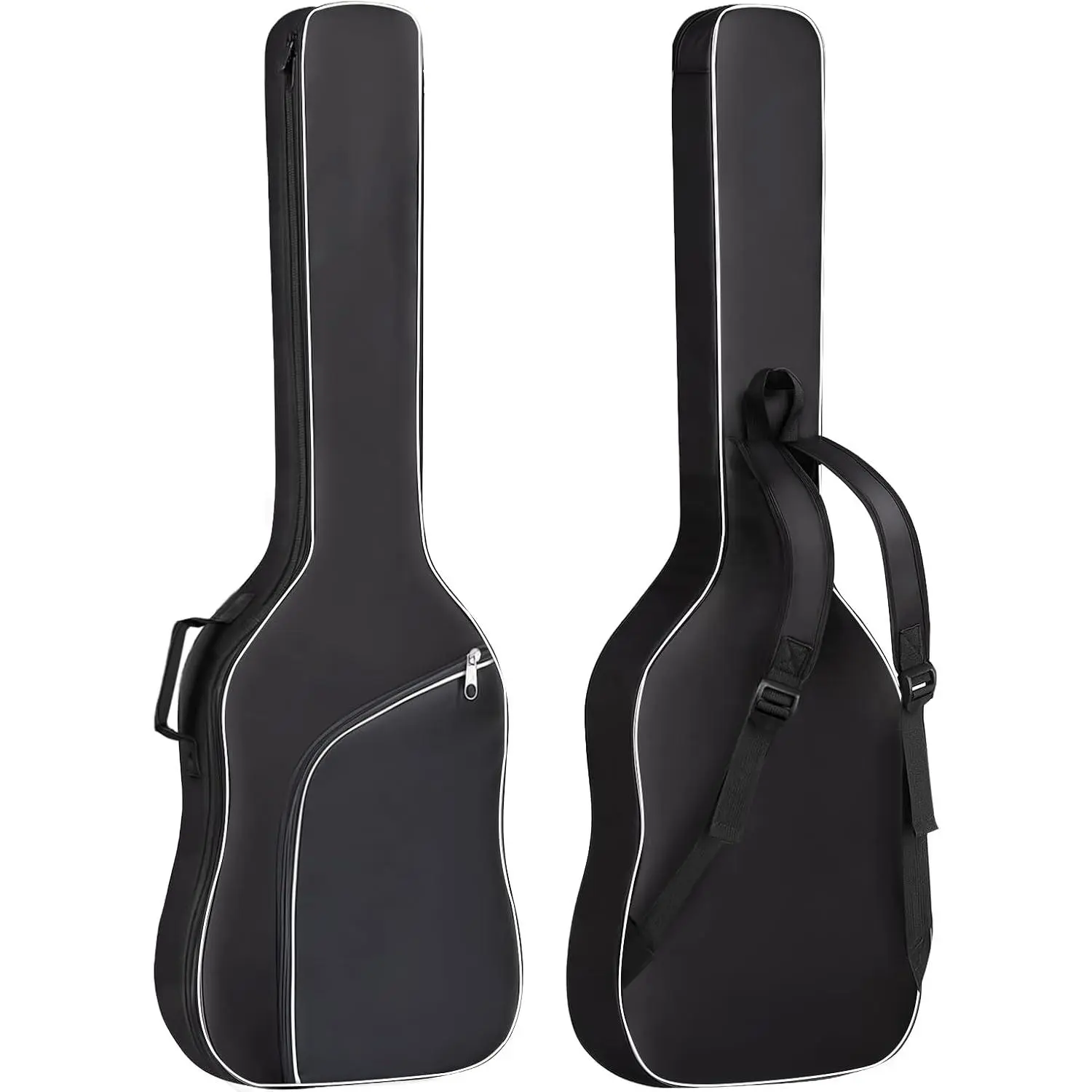 Bass Guitar Bag Gig Bag 0.35 inch Backpack Padded Soft Case Padding Black Electric Bass Case with  Hanger Loop and  Strap