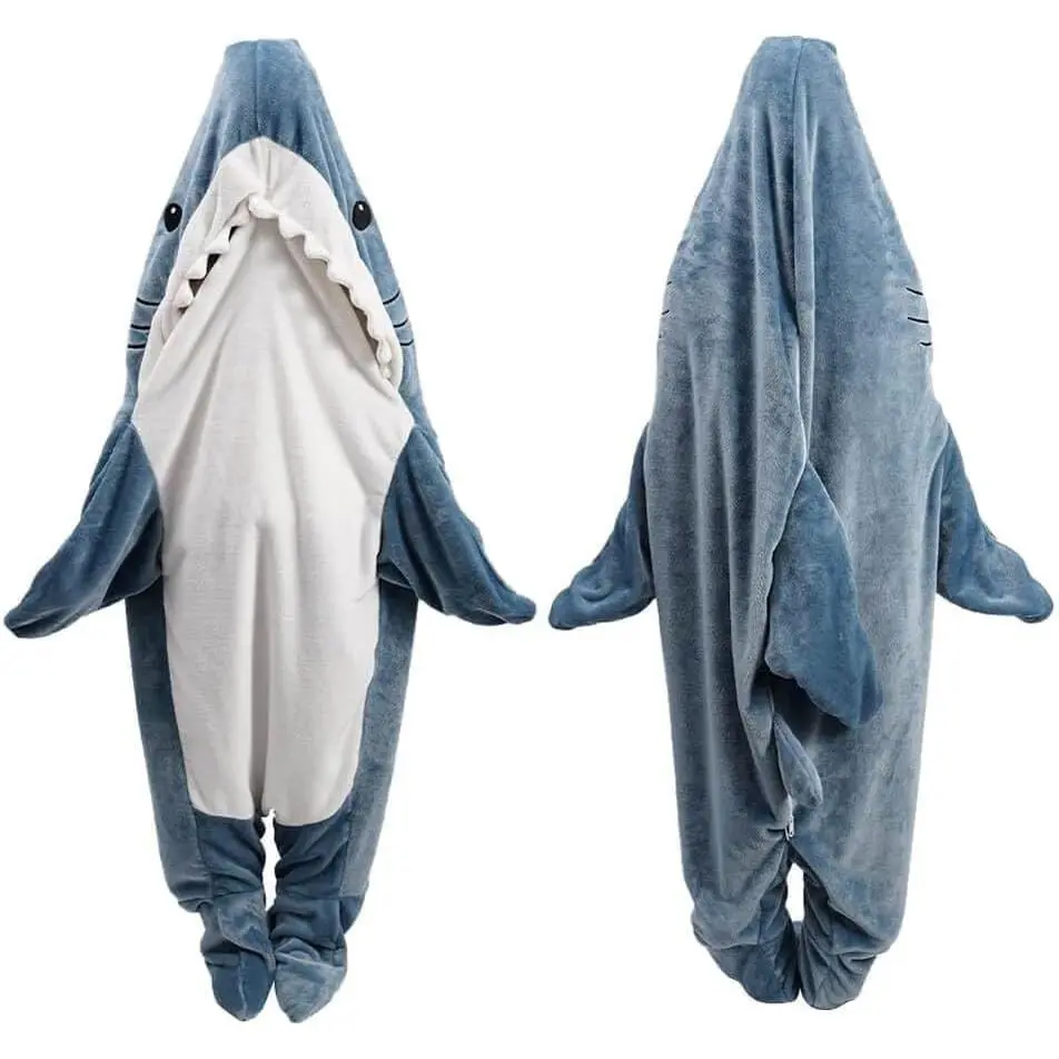 Shark Blanket Hoodie, Shark Pajamas Adult, Shark Sleeping Bag for Adult (XL)
