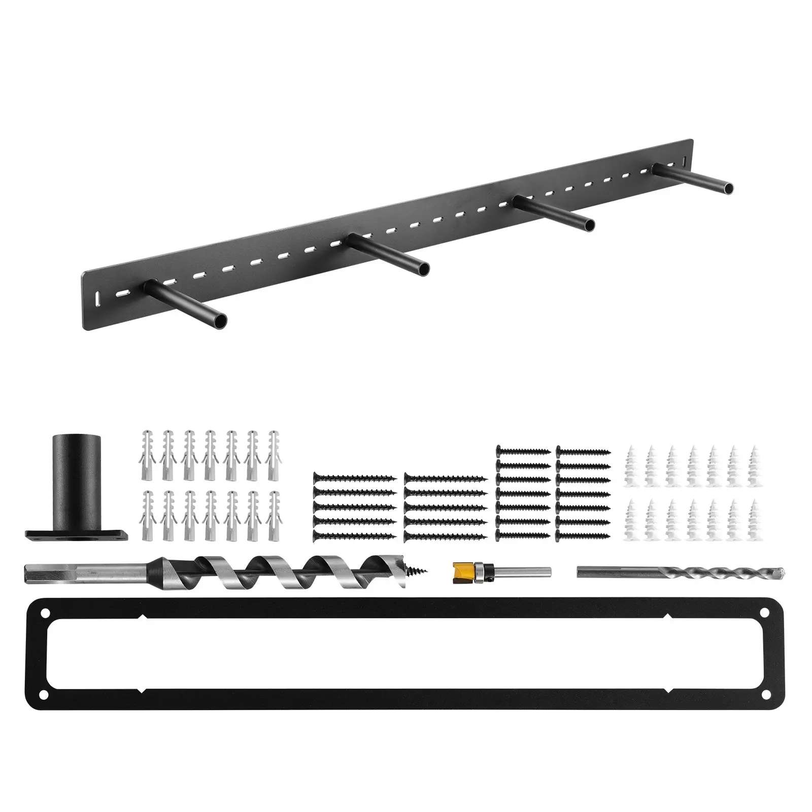 VEVOR Floating Shelf Bracket 1 Pack, 230 lbs/104 kg Weight Capacity, 46x6.2x3 inch / 1168.4x157.4x76.2 mm, Heavy Duty Hidden Shelf Brackets Support, Wall Mounting Invisible Floating Shelves Bracket