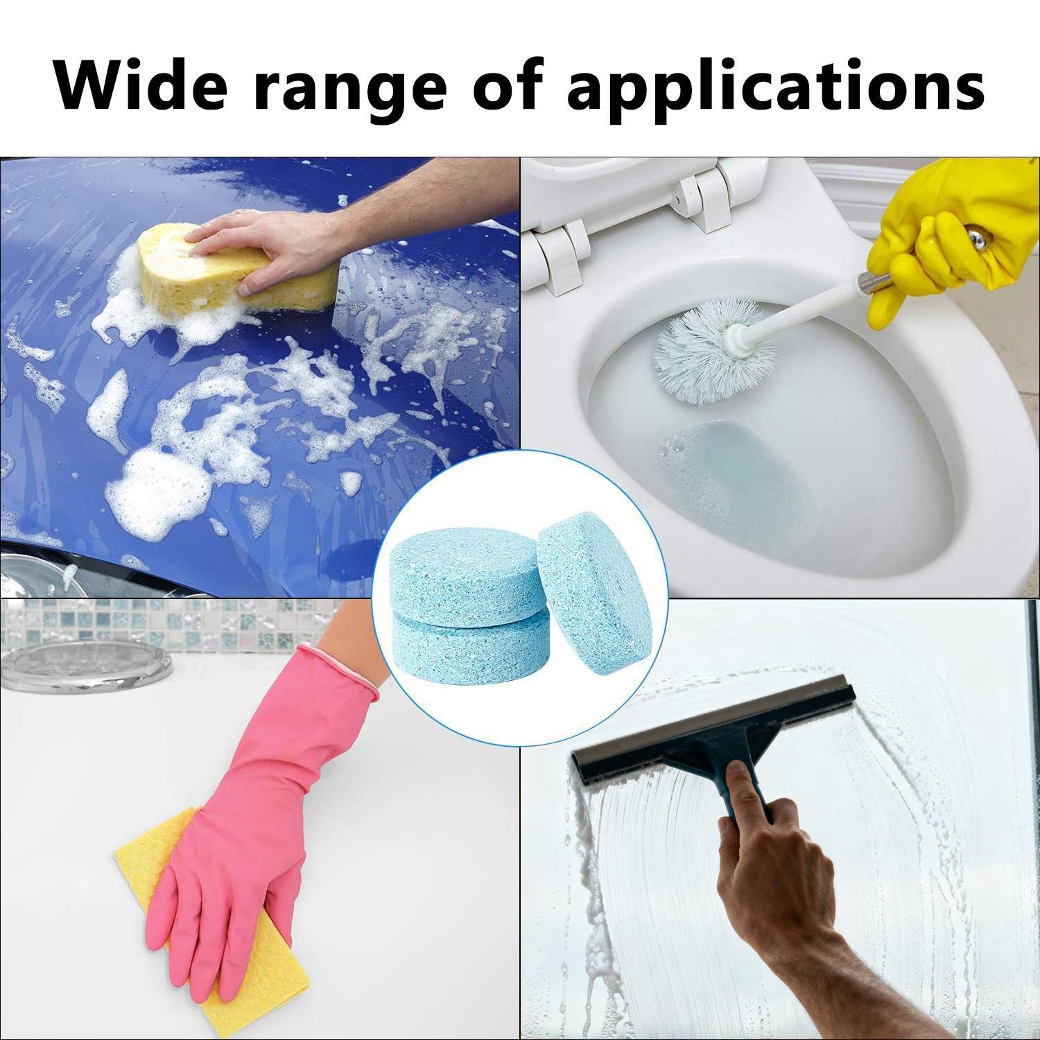 30pcs Concentrated Windshield Wiper Cleaner Effervescent Tablets - Solid Washer Fluid in Tablet Form, Car Cleaning Supplies, Detailing Chemicals, Mother's Day Gift for Her, summerwins