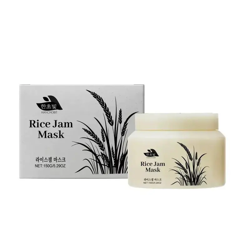 Rice Jam Mask 5.29 Oz, Korean Rice Hydrating Moisturizing Face & Body Mask, Gentle Exfoliating, Nourishing Daily Care for Smooth Soft Skin